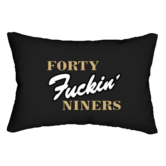 san francisco football logo Lumbar Pillows