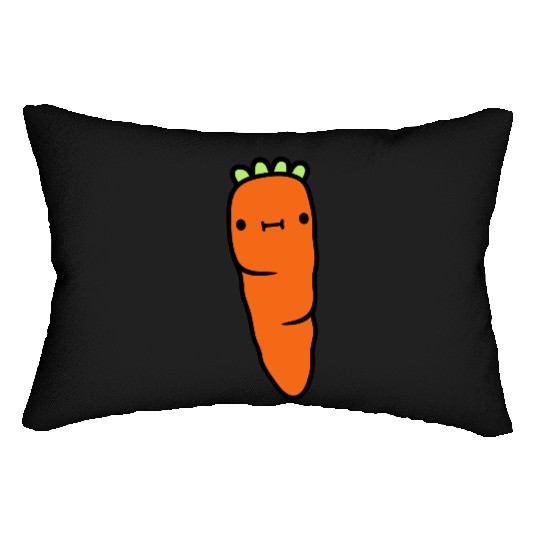 carrot with face carrot Lumbar Pillows