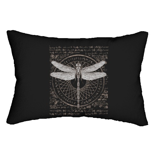 Ancient Science Dragonfly Study Alchemy Symbol Lumbar Pillows