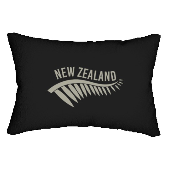Maori New Zealand Silver Fern T Tattoo Gift Lumbar Pillows