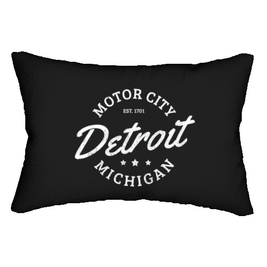 Detroit Michigan Motor City Lumbar Pillows