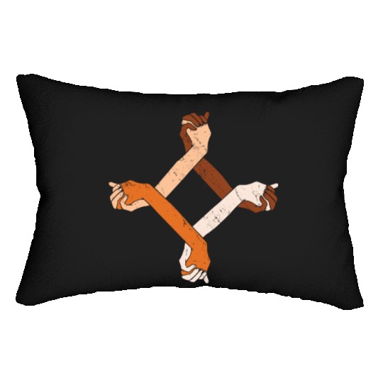 Equal Rights Anti Racist Racism Peace Love Lumbar Pillows