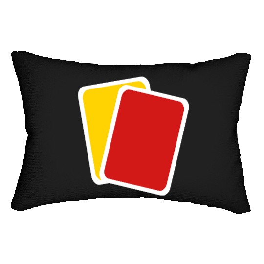 Red yellow card Lumbar Pillows