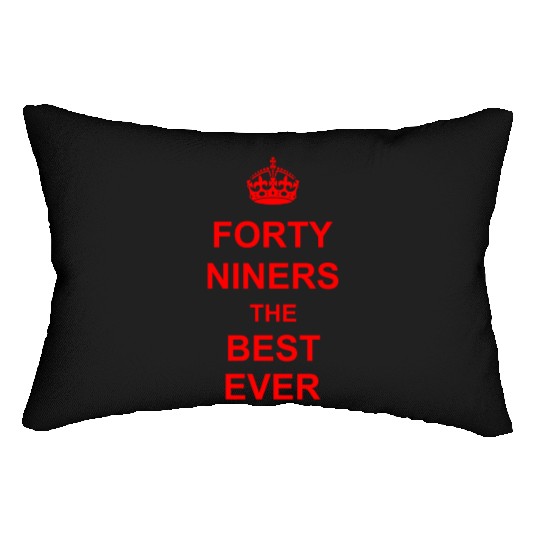 san francisco football logo Lumbar Pillows