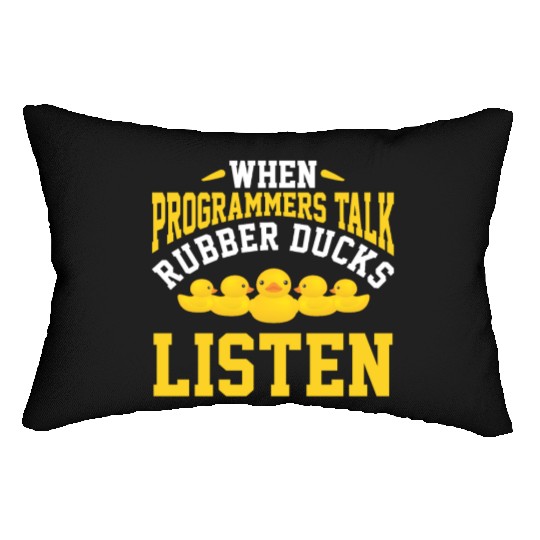 Computer Science Programmer Developer Rubber Duck Lumbar Pillows