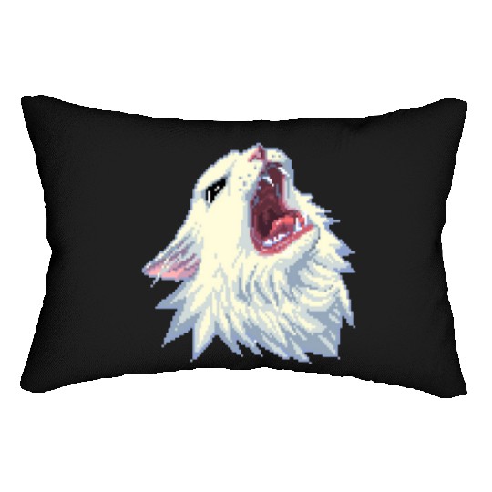 8 bit Screamin Thurston the Cat meme 2 Lumbar Pillows