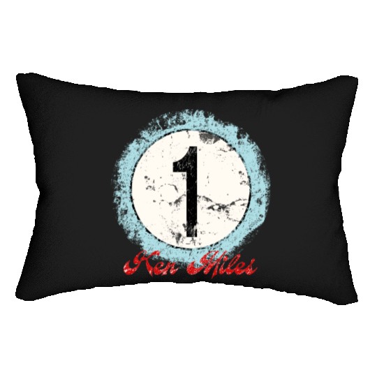 Ken Miles Rugged Number Lumbar Pillows