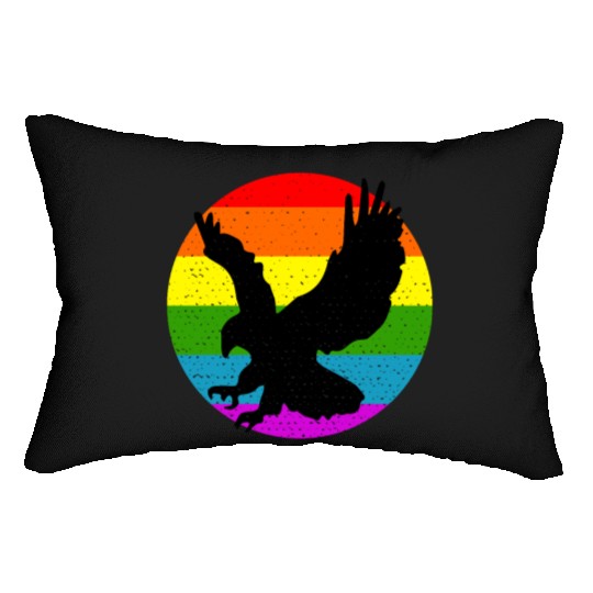 Rainbow Hawk Lumbar Pillows