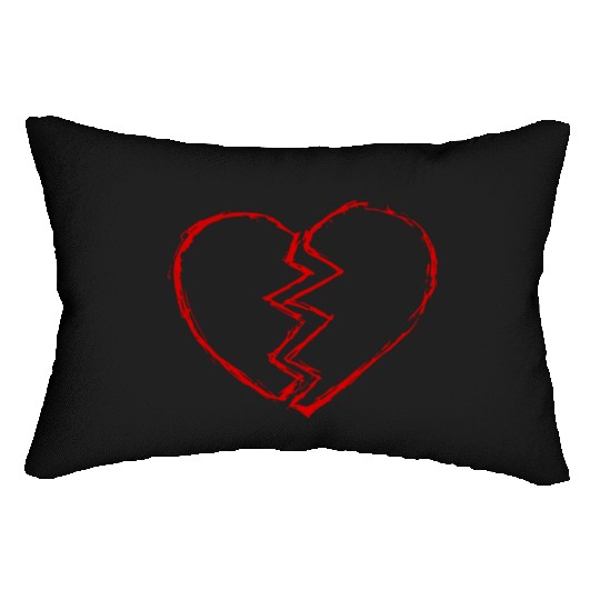 broken heart Lumbar Pillows