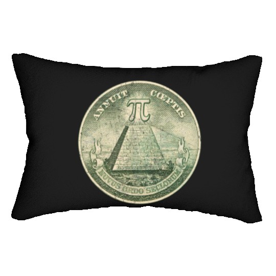 Illuminati Pi Great Seal 3.14 Pi Day Lumbar Pillows