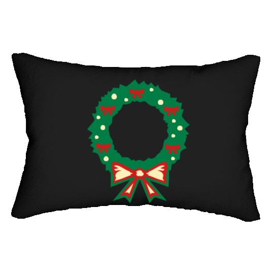 christmas wreath Lumbar Pillows