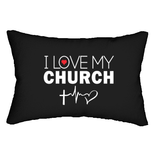 I Love My Church Lumbar Pillows