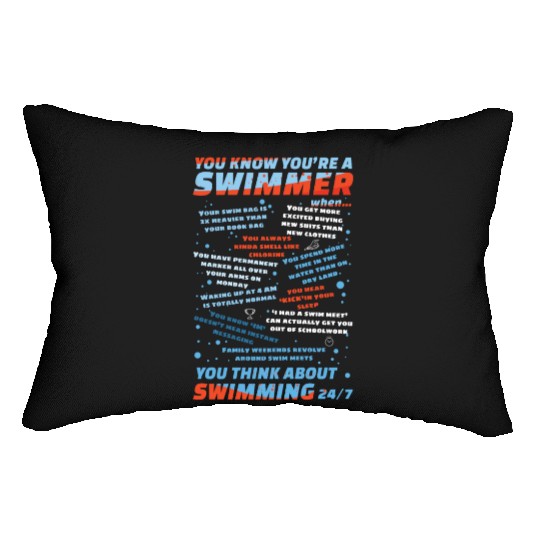 Swimmer Definition Funny Lumbar Pillows
