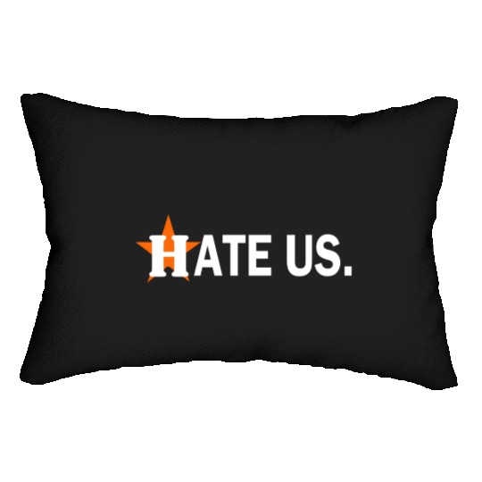 hate us houston astros Lumbar Pillows