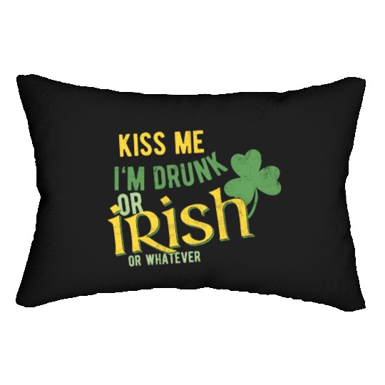 Kiss me I'm drunk Lumbar Pillows