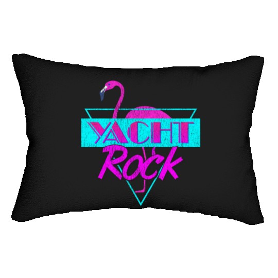 Yacht Rock Retro Flamingo Lumbar Pillows