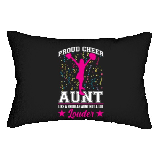 Cheerleading Aunt Family Support Girl Cheerleader Lumbar Pillows