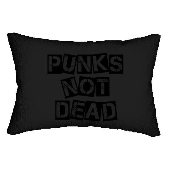 Punks not dead punk rock punk anarchy Lumbar Pillows