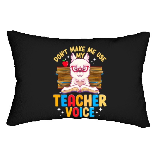Funny Alpaca Teacher - Teacher Appreciation Gifts Lumbar Pillows