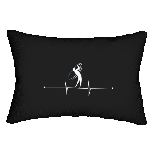 Love golf heartbeat Youth Lumbar Pillows