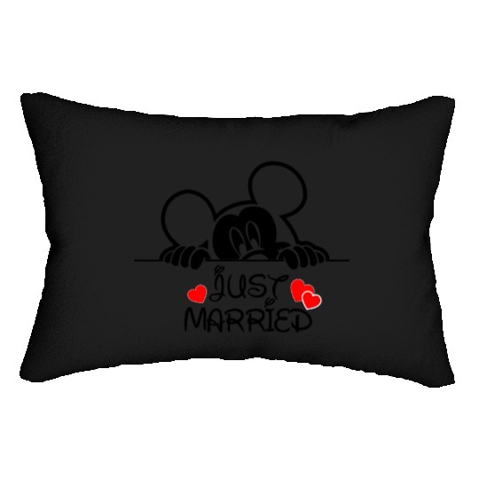 Just Married Lumbar Pillows