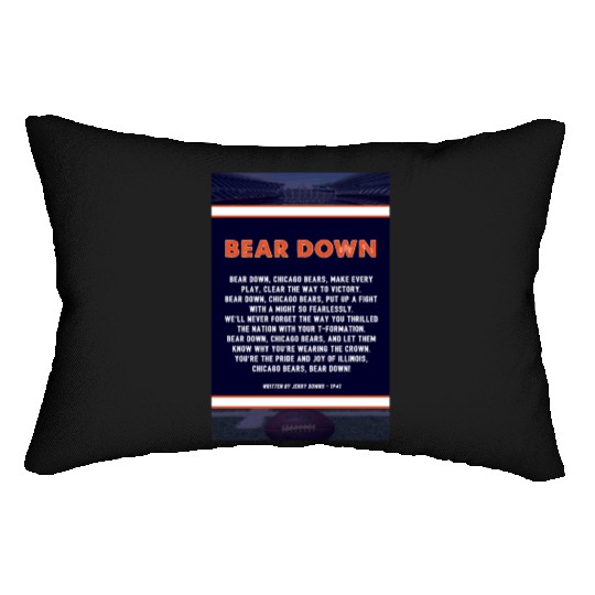Bear Down Lyrics Poster Lumbar Pillows