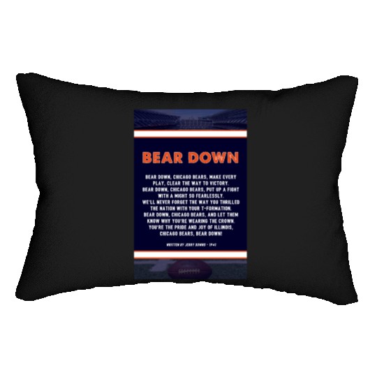 Bear Down Lyrics Poster Lumbar Pillows