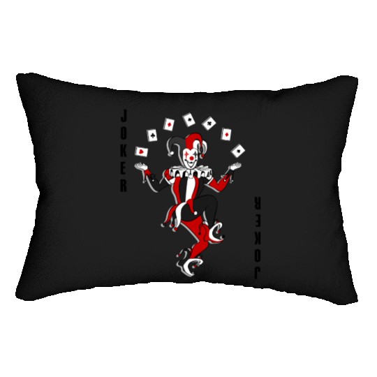 Joker Joggling Card Lumbar Pillows