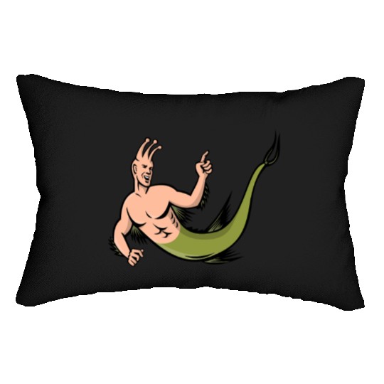 Sea Monkey Pointing Mascot Lumbar Pillows