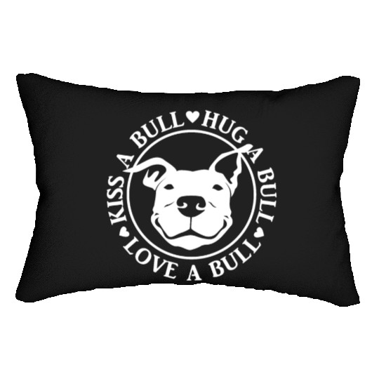 Love-A-Bull Pitbull Bully Dog Rescue Lumbar Pillows