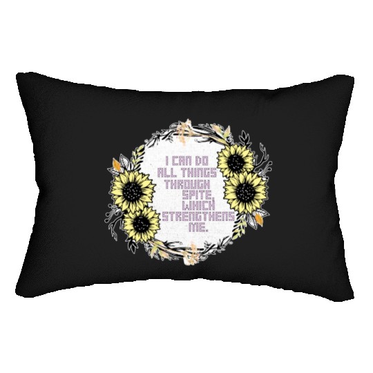 Sunflower Cross Stitch I Can Do All Things Through Lumbar Pillows