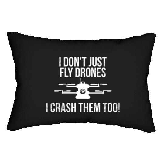 I crash drones - drone, quadrocopter Lumbar Pillows