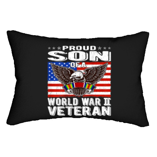Proud Son of World War 2 Veteran Military Lumbar Pillows