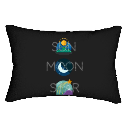 sun moon and star Lumbar Pillows