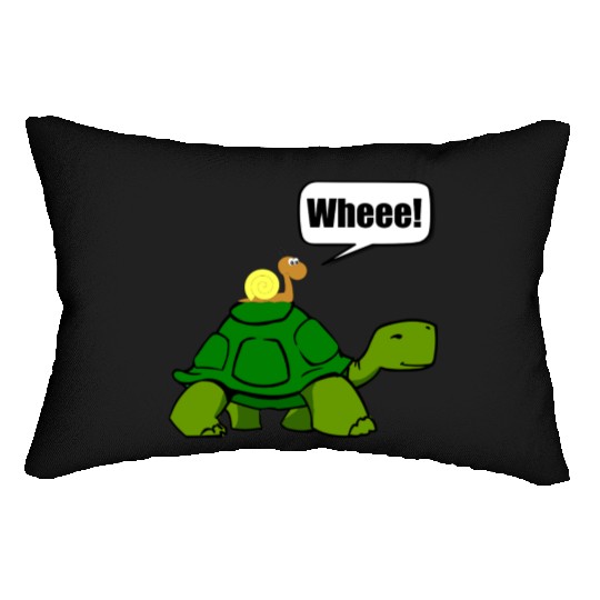 Snail Turtle Ride Cartoon Funny Lumbar Pillows