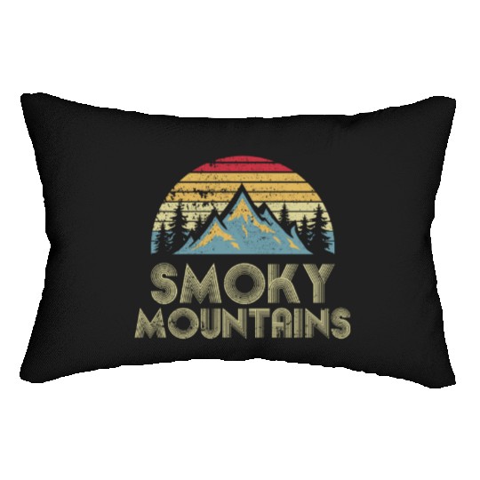 Vintage Smoky Mountains National Park Lumbar Pillows