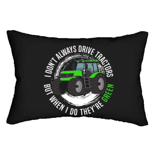 Green Tractor Lumbar Pillows