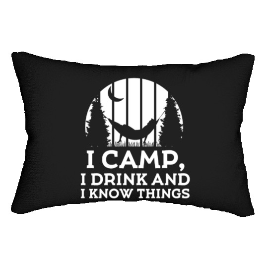 Camping Camper Nature Outdoor Gift Lumbar Pillows