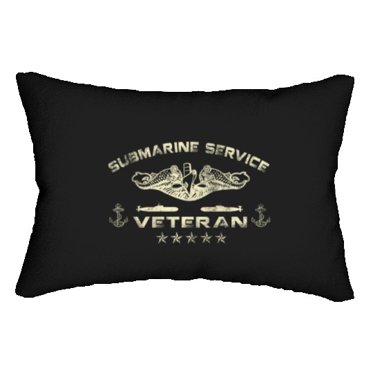 Vintage US Navy Submarine Service Veteran Lumbar Pillows