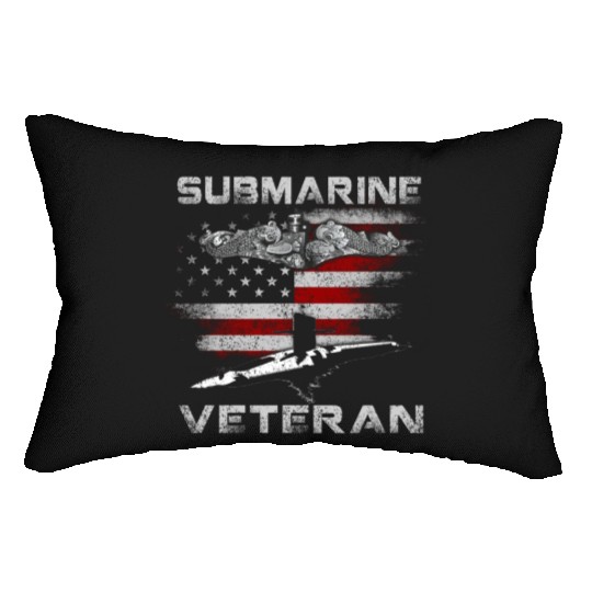 Vintage US Navy Submarine Service Veteran Lumbar Pillows