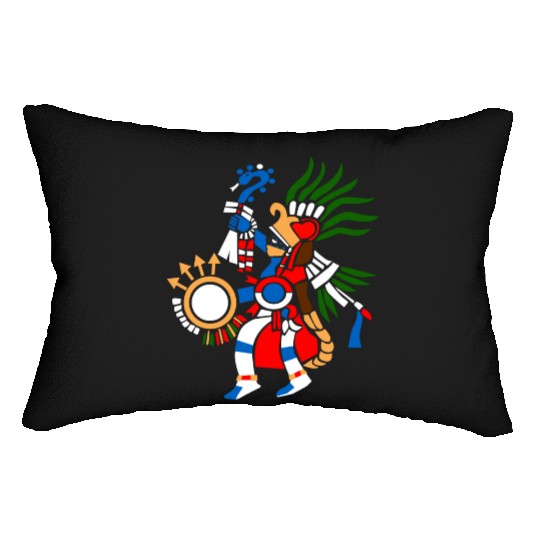 Aztec Symbol Aztec God of War Huitzilopochtli Lumbar Pillows