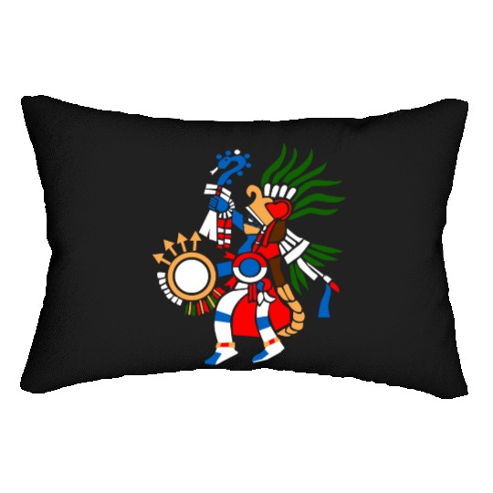 Aztec Symbol Aztec God of War Huitzilopochtli Lumbar Pillows
