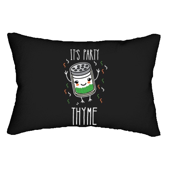 It's Party Thyme Herb Pun Lumbar Pillows