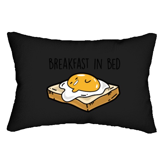 Fried egg toast - Breakfast in bed Lumbar Pillows
