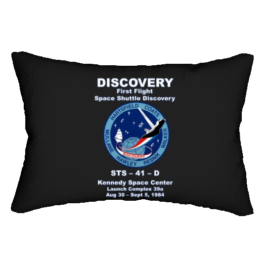 NASA Space Shuttle STS-41-D Vintage Crew Lumbar Pillows