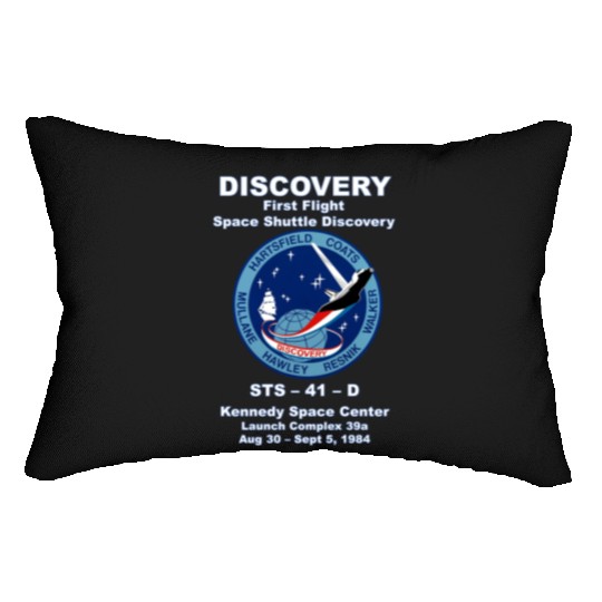 NASA Space Shuttle STS-41-D Vintage Crew Lumbar Pillows
