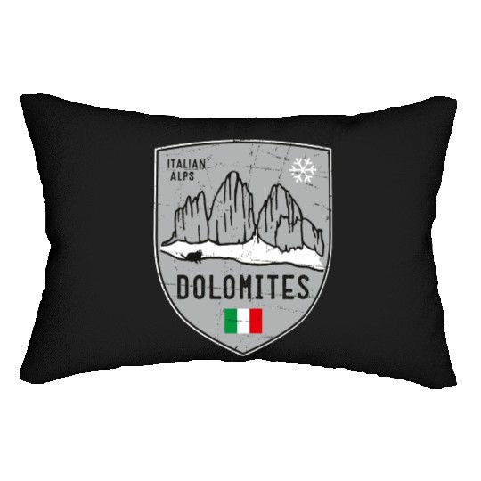 Dolomites Italy Emblem Lumbar Pillows