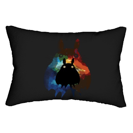 Totoro Watercolor Silhouette Fantasy Fictional Lumbar Pillows