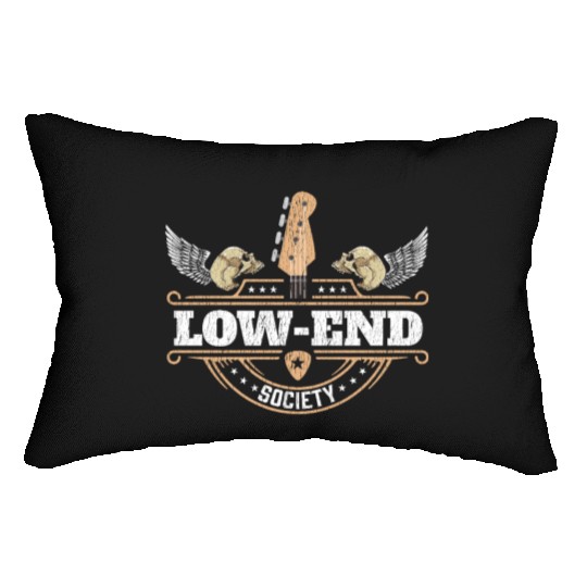 Bassist Low End Society Bass Guitar Player Lumbar Pillows