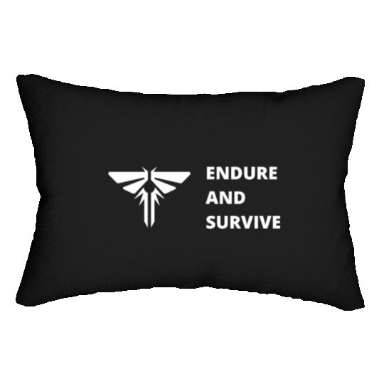 Endure and survive ellie the last of us tlou joel Lumbar Pillows